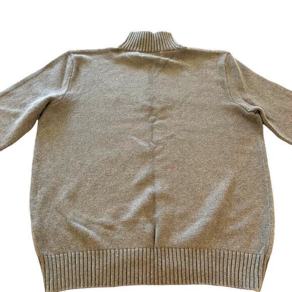 Polo Ralph Lauren Quarter Zip Cotton Sweater Gray and Navy Size Medium - Picture 3 of 11